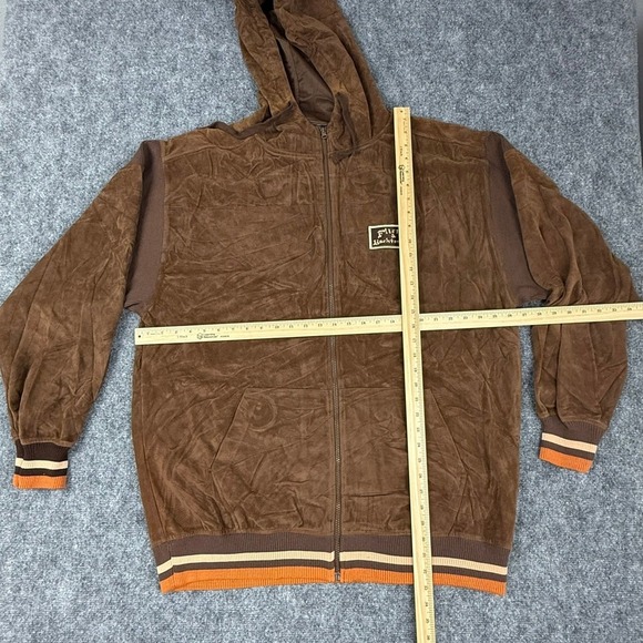 Vintage Fliers Yachtsmen's Brown Velour Zip Up Hoodie Jacket  2XL - Picture 11 of 11